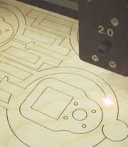 Laser cutting of the pieced for the SIGMA 8mm spherical fisheye panorama bracket