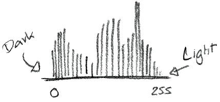 Good histogram from the Olympus E-10 Digital SLR