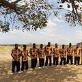 The Good Boy Singers putting on a show in Africa by the SabiSabi sands animal preserve