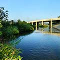 Interactive Virtual tour - Egret Park in the Los Angeles River, photographed for the WWP Bridge Panorama project September 18th 2005