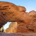 Interactive Virtual tour - Natural Bridge in Death Valley California, formed by water carving a canyon through the hills