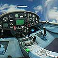 Interactive Virtual tour - Stemme VT10 Glider Cockpit interior panorama, notice the beautiful layout of the instrument panel and the comfortable seating, this IS my favorite glider